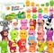 30-Pack Squishy Animals with Capsules – Slow-Rising Stress Relief Toys, Party Favors, Birthday Gifts, Sensory Fidget Toys for Kids, Classroom Rewards, Travel & Claw Machine Prizes